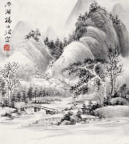 杨伯润 山水 立轴